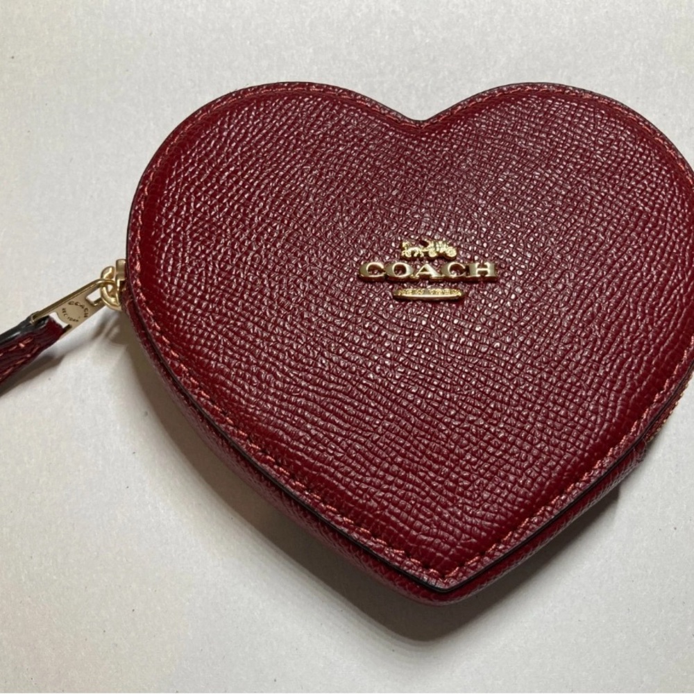 Coach Red Heart-Shaped Coin Purse